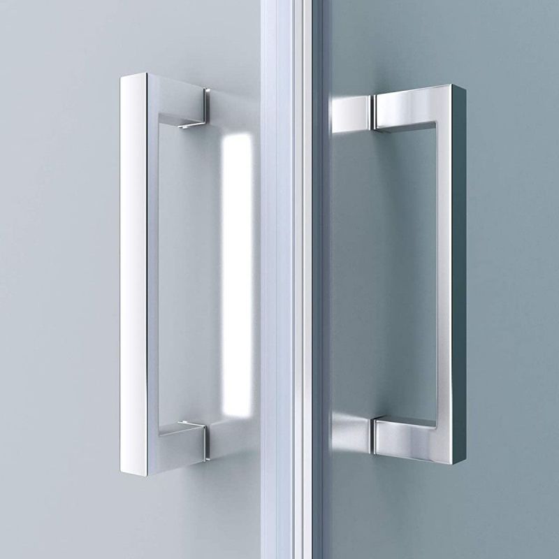 Cabina EGO-24, sticla securizata 6mm , Sablata Partial, 85x85 cm, 2 usi Batante, Deschidere 180°