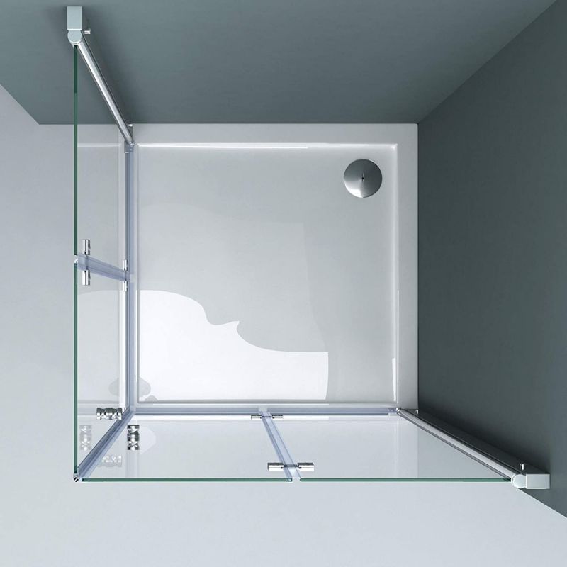 Cabina EGO-26, Usi Pliabile, sticla securizata 6mm, Sablata Partial, Dimensiuni la alegere