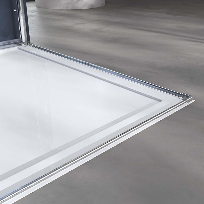 Cabina EGO-26, Usi Pliabile, sticla securizata 6mm, Sablata Partial, Dimensiuni la alegere