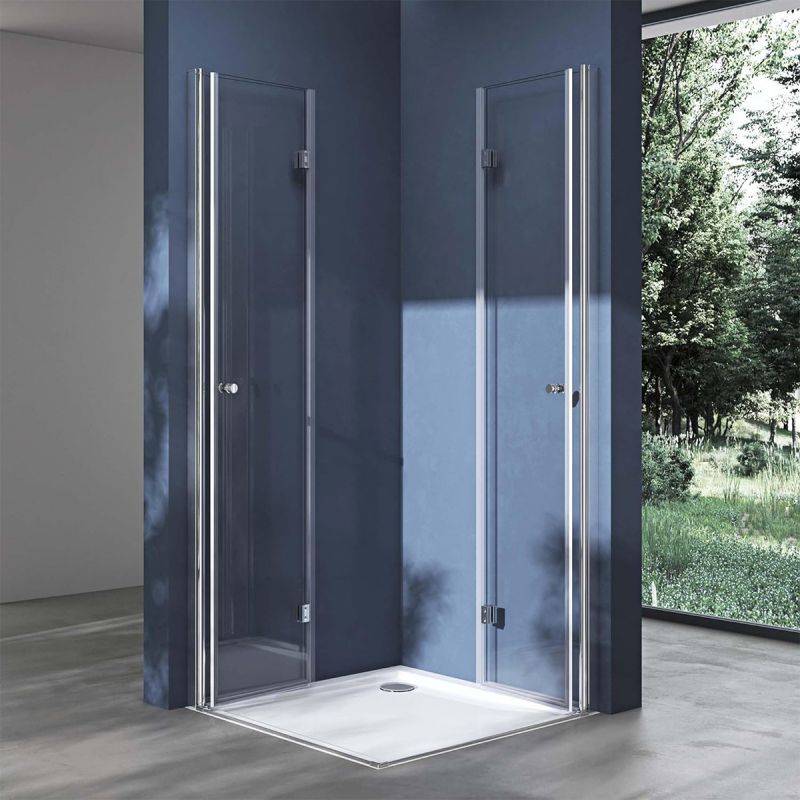 Cabina EGO-26, Usi Pliabile, sticla securizata 6mm, Transparenta, Dimensiuni la alegere