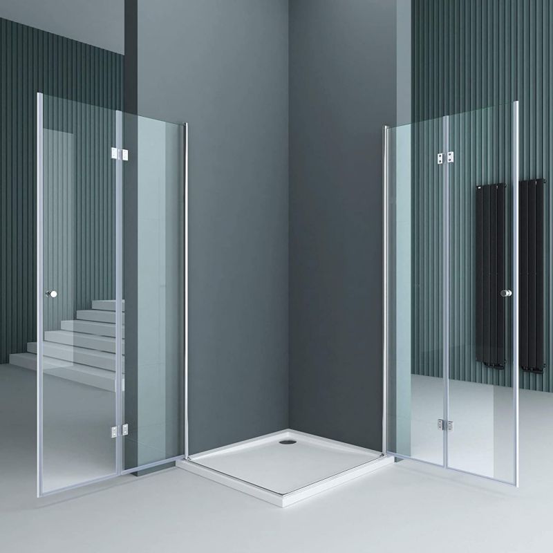 Cabina EGO-26, Usi Pliabile, sticla securizata 6mm, Transparenta, Dimensiuni la alegere