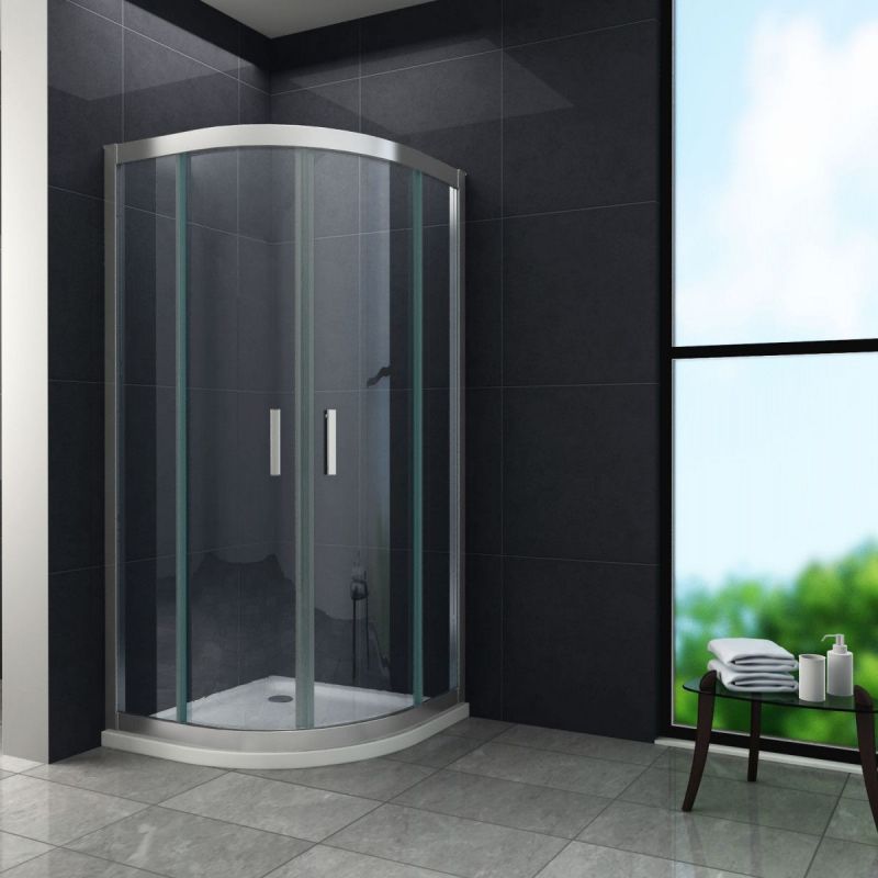 Cabina Ego-Mathis, usi glisante, crom, sticla 6 mm, 90-90 x 195 cm, cu sau fara cadita, Nano Easy Clean