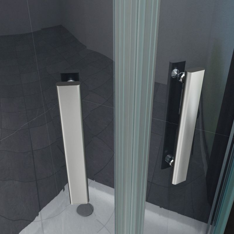 Cabina Ego-Mathis, usi glisante, crom, sticla 6 mm, 90-90 x 195 cm, cu sau fara cadita, Nano Easy Clean