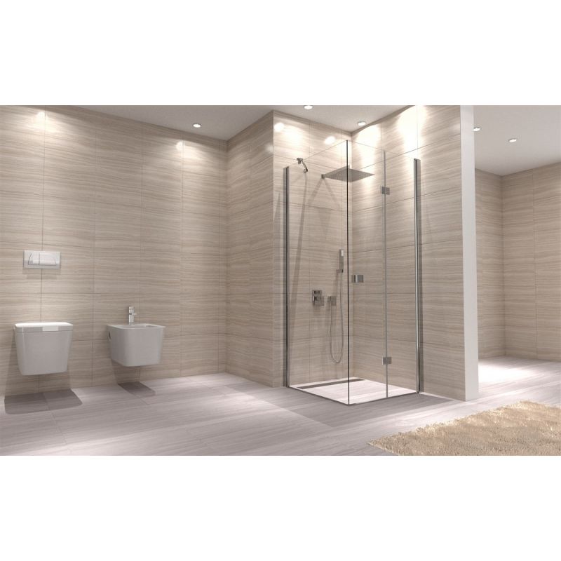 Cabina MY SPACE, perete fix si o usa Pliabila la perete, Easy Clean, dimensiune: 70x70x190 cm