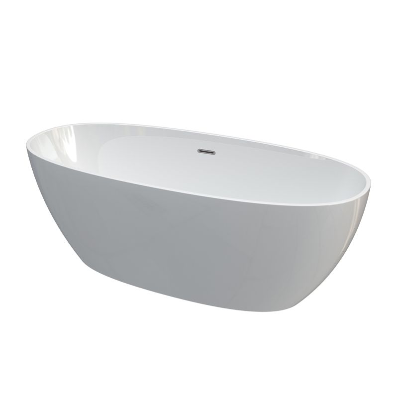 Cada de baie  Acril sanitar, Alb Lucios interior/exterior, 170x82 cm, izolare termica, freestanding, Linea