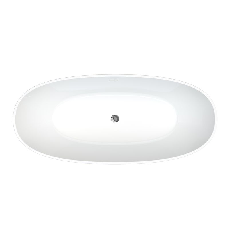 Cada de baie  Acril sanitar, Alb Lucios interior/exterior, 170x82 cm, izolare termica, freestanding, Linea
