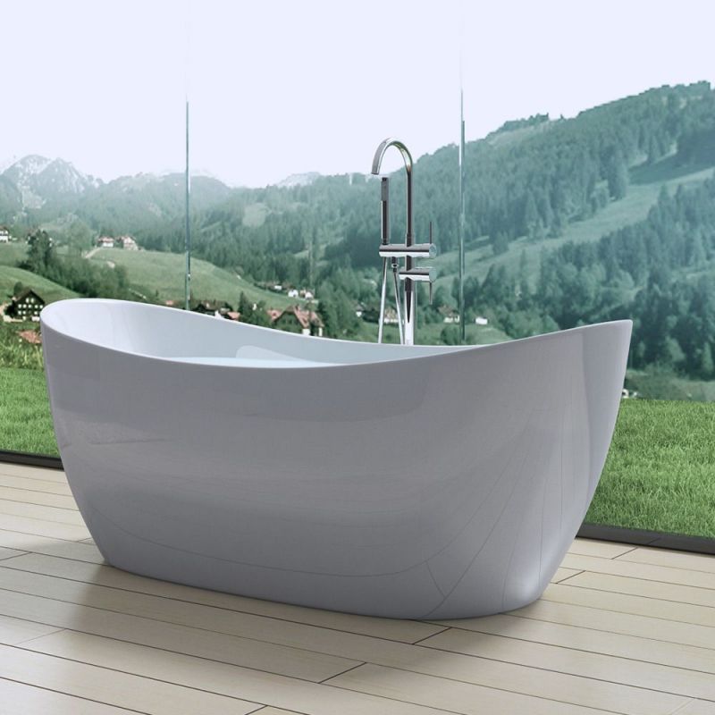 Cada de baie, Alb Lucios, acril termoactiv, freestanding, 180x80 cm, EGO 502