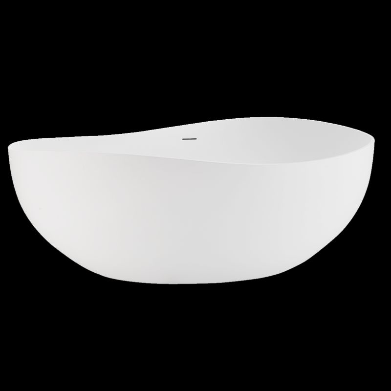Cada de baie , compozit mineral, freestanding, ventil alb inclus, Alb Lucios, 160x80 cm, Sofia