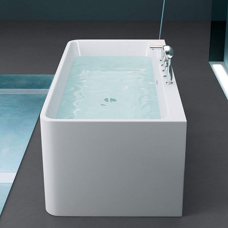 Cada de baie EGO 601S, freestanding, 170 sau 180 x 80 cm, baterie integrata cu finisaj crom, acril sanitar termoactiv, alb