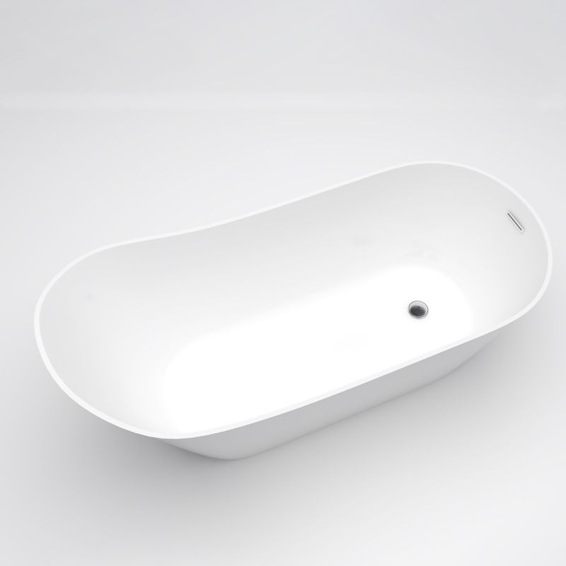 Cada de baie freestanding, Acril sanitar, Alb Lucios, 170x75 cm, izolare termica, Agota