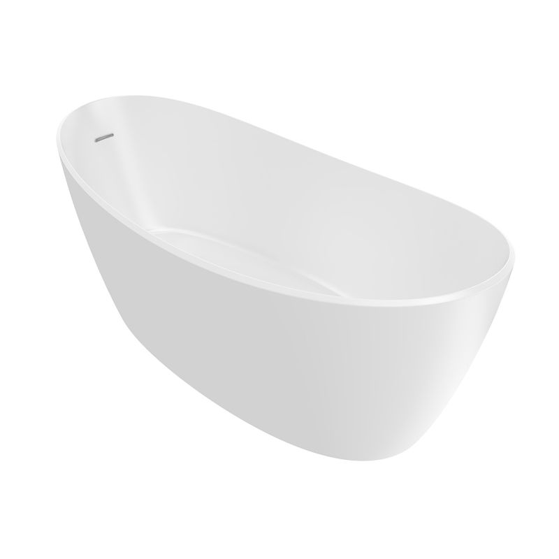 Cada de baie freestanding, Acril sanitar, Alb Lucios, 170x75 cm, izolare termica, Ania
