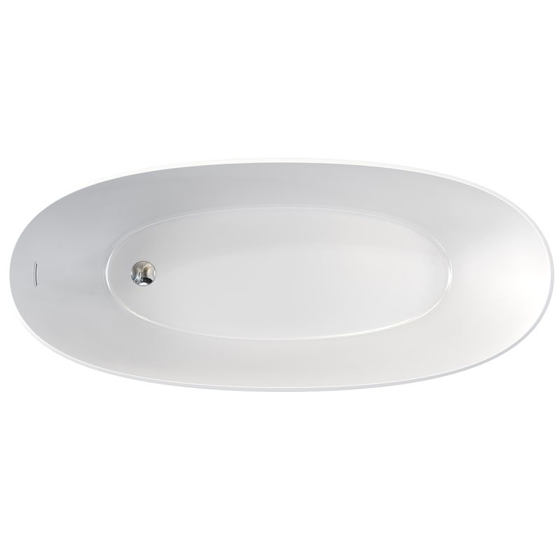 Cada de baie freestanding, Acril sanitar, Alb Lucios, 170x75 cm, izolare termica, Ania