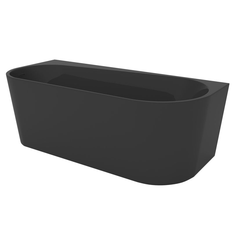 Cada de baie freestanding, Acril sanitar, Negru Lucios, 170x75 cm, izolare termica, Joe
