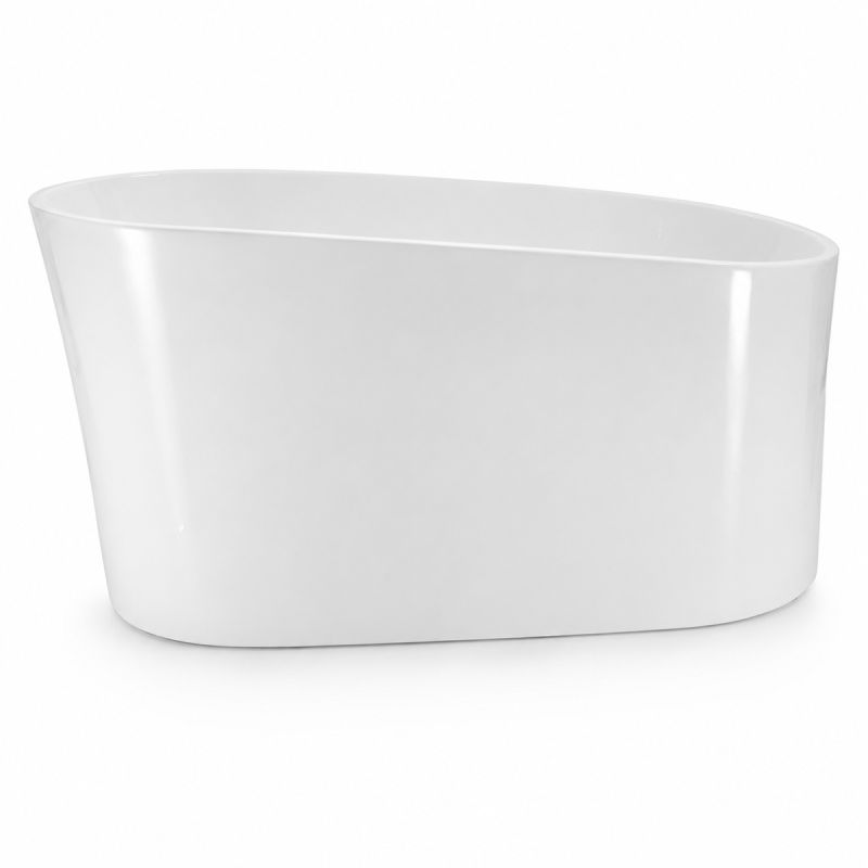 Cada de baie, freestanding, Acril, ventil alb inclus, culoarea Alb Lucios, 140x70 cm, Avelis