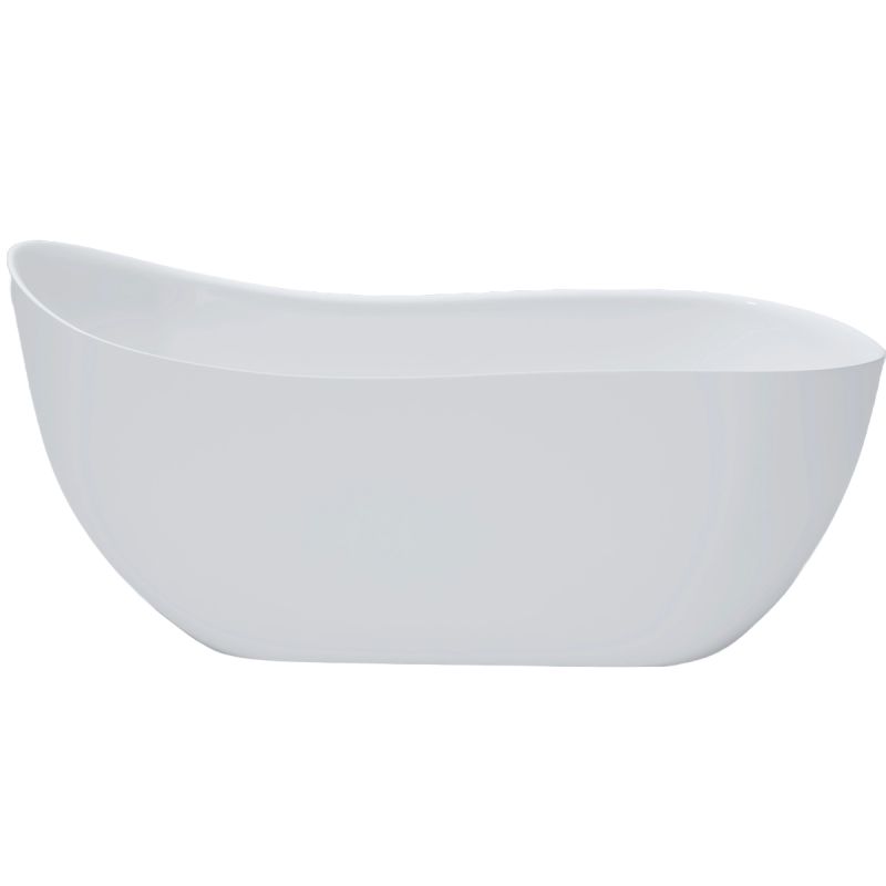 Cada de baie, freestanding, Acril, ventil inclus, Alb Lucios, 170-180 x 75 cm, Liza