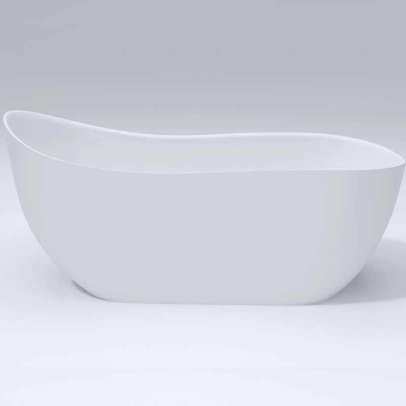 Cada de baie, freestanding, Acril, ventil inclus, Alb Lucios, 170-180 x 75 cm, Liza