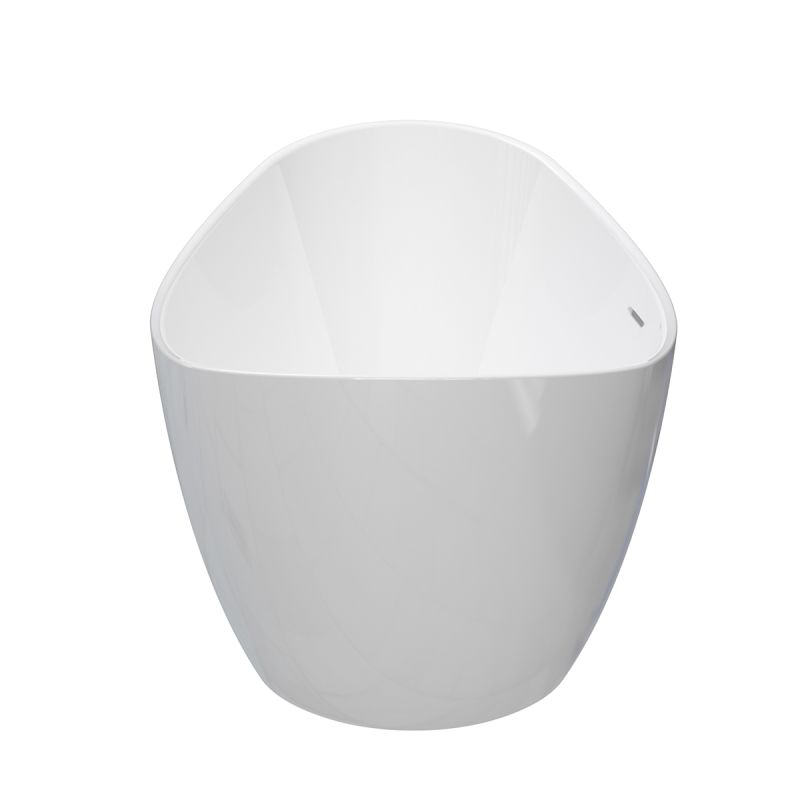 Cada de baie, freestanding, acril, ventil si preaplin crom inclus, Alb lucios interior/exterior, 160x80 cm, Cairo