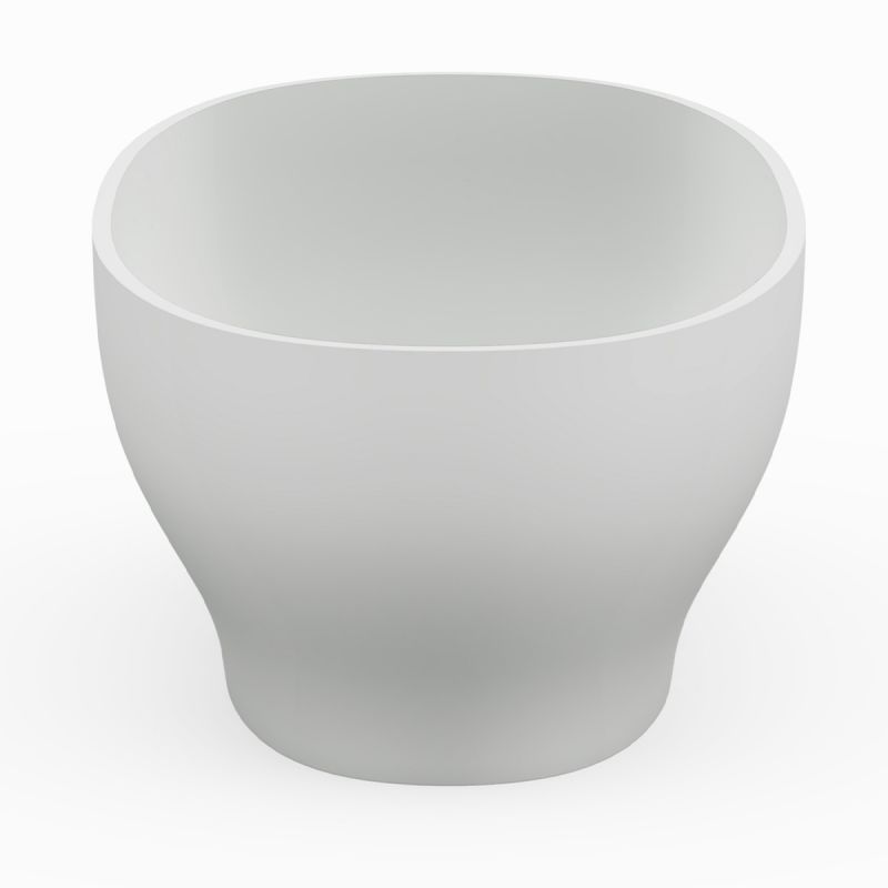 Cada de baie, freestanding, compozit mineral, ventil alb inclus, Alb Lucios, 170x85 cm, Noemi