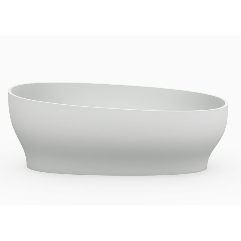 Cada de baie, freestanding, compozit mineral, ventil alb inclus, Alb Lucios, 170x85 cm, Noemi