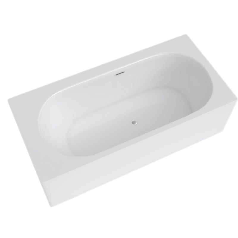 Cada de baie, freestanding, compozit mineral, ventil inclus, Alb Lucios, 180x86 cm, Anda