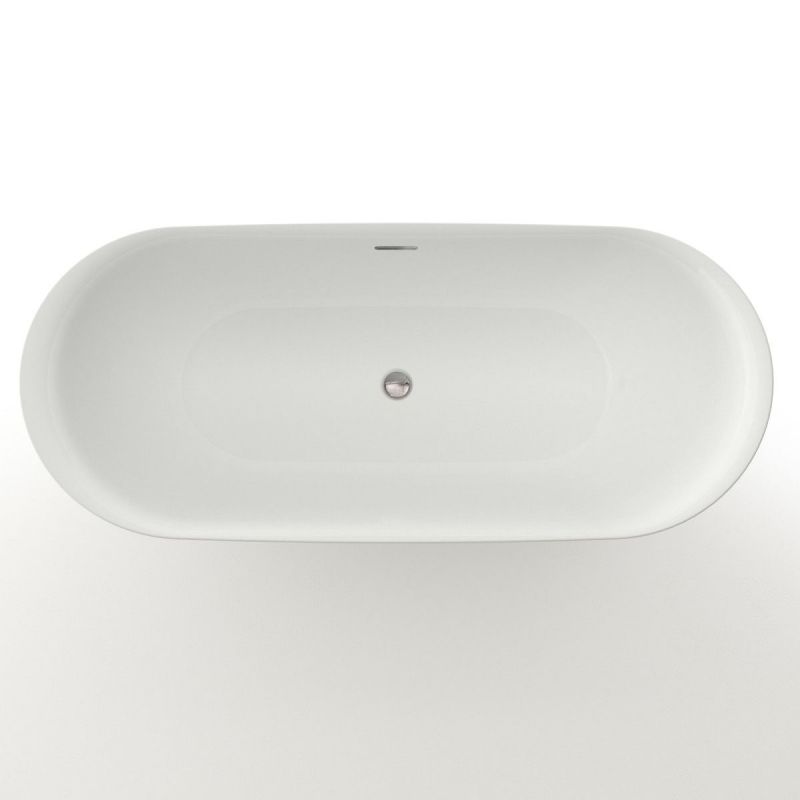 Cada de baie Kevin, Acril sanitar, alb lucios, 150, 160, 170 cm, izolare termica, freestanding
