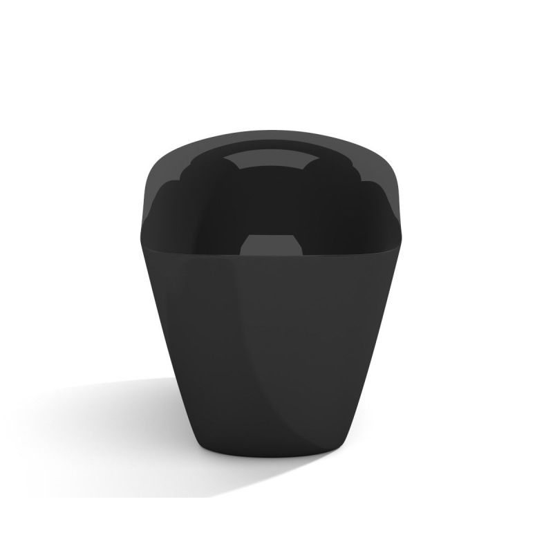 Cada de baie Kevin, Acril sanitar, Negru Lucios interior si exterior, 170 cm, izolare termica, freestanding
