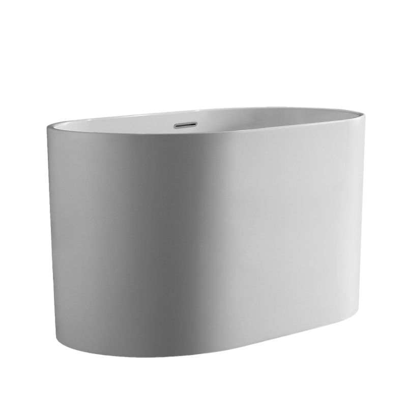 Cada tip japonez, Acril sanitar, Alb Lucios, 130x70 cm, Izolare termica, Freestanding, Tokyo