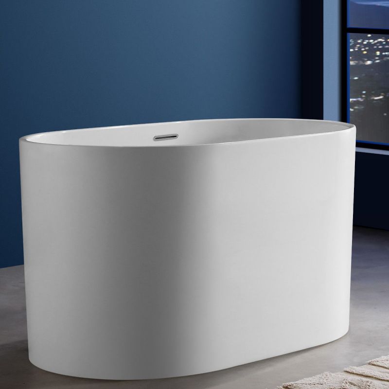 Cada tip japonez, Acril sanitar, Alb Lucios, 130x70 cm, Izolare termica, Freestanding, Tokyo