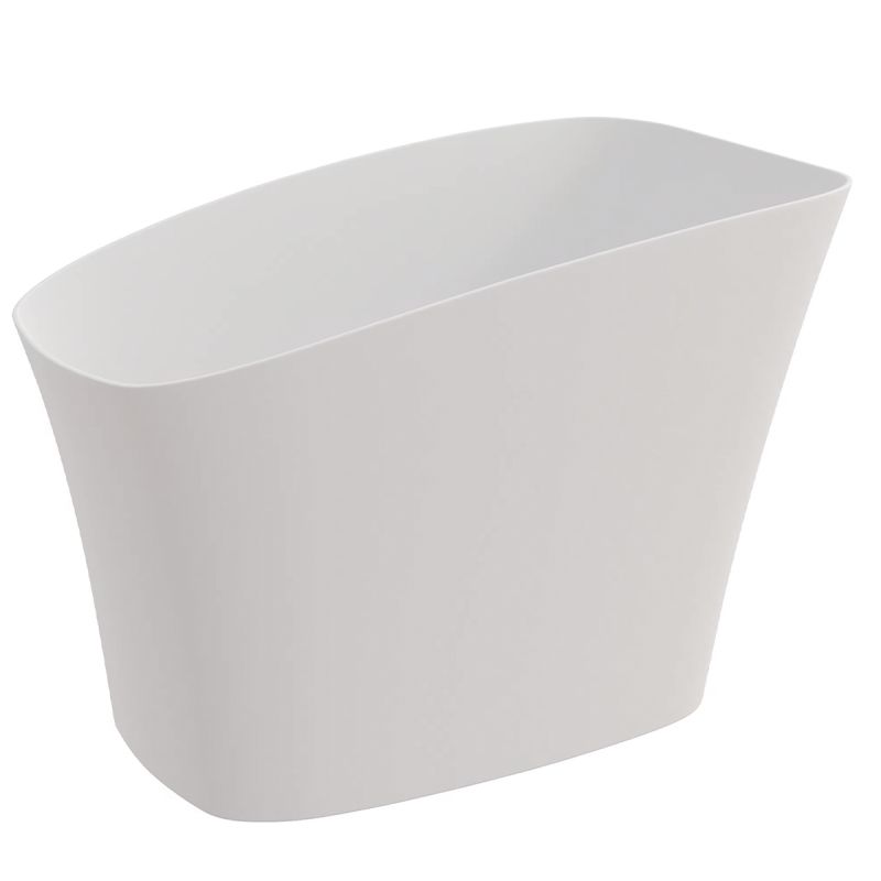 Cada tip japonez, compozit mineral, Alb Lucios, 120x58 cm, Izolare termica, ventil alb inclus, Freestanding, Sakura