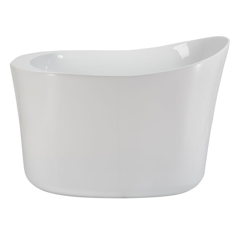 Cada tip japonez, freestanding, Acril, ventil crom inclus, culoarea Alb Lucios, 120x80 cm, Nubia