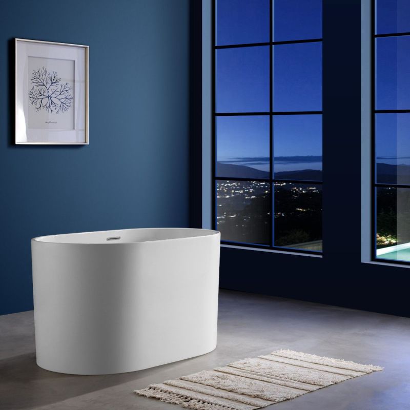 Cada tip japonez Resigilat, Acril sanitar, Alb Lucios, 130x70 cm, Izolare termica, Freestanding, Tokyo