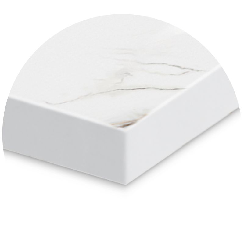 Cadita de dus, Alb Calacatta, finisaj Marble Mat, compozit mineral, dimensiuni 100-160x70-90 cm, decupabila, Antonio