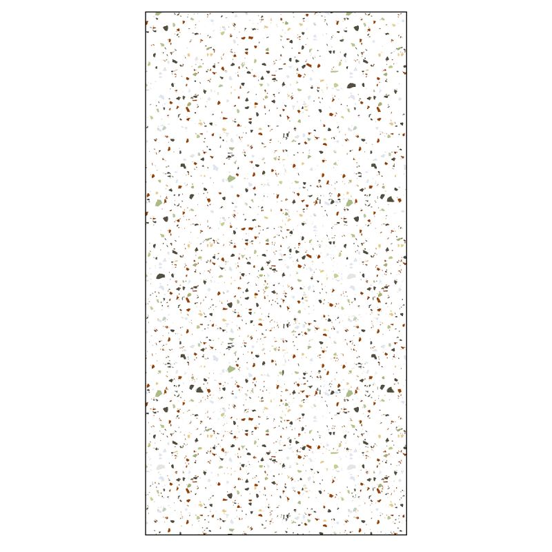 Cadita de dus, Alb, finisaj Terrazzo, compozit mineral, inaltime 2.5 dimensiuni 100-120x80-90 cm, decupabila, Antonio