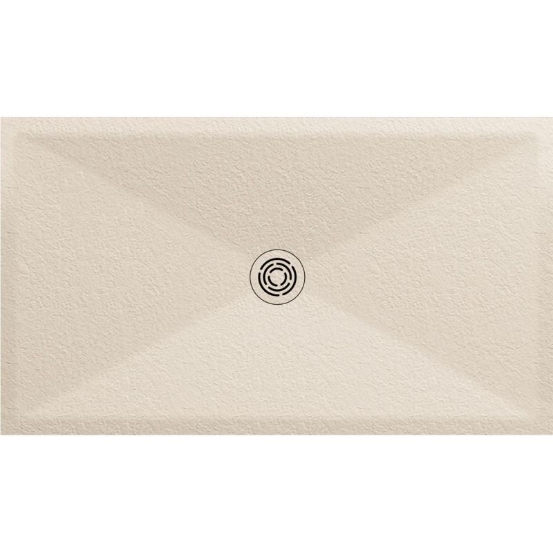 Cadita de dus, compozit mineral, 120x80 cm, inaltime 2.5 cm, Crem, decupabila, Alvaro