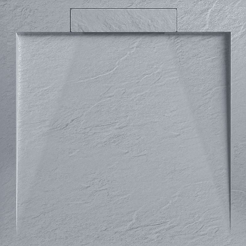 Cadita de dus, compozit mineral, dimensiuni 100-160x70-90 cm, inaltime 2.5 cm, scurgere ascunsa, decupabila, Gri ciment, Antonio