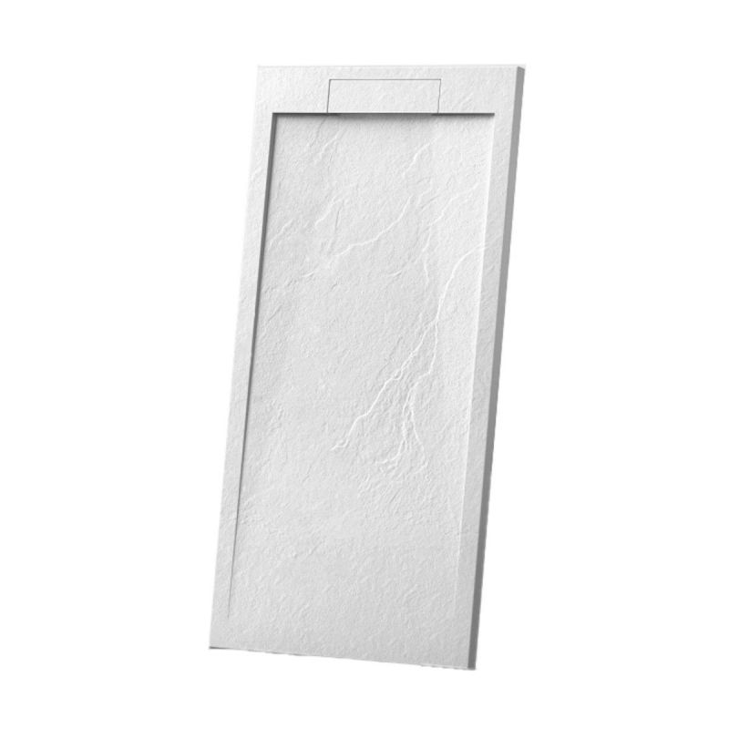 Cadita de dus compozit mineral, dimensiuni 70-90 x 80-160 cm, inaltime 2.5 cm, scugere ascunsa, decupabila, Alb, Antonio