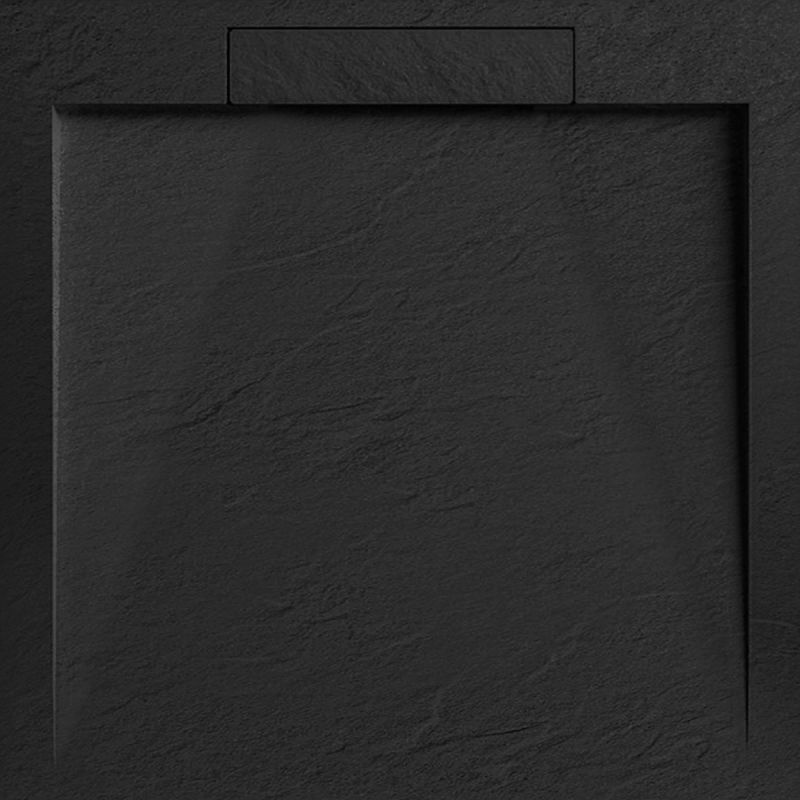 Cadita de dus, compozit mineral, dimensiuni 90-160x70-90 cm, inaltime 2.5 cm, scurgere ascunsa, decupabila, Negru, Antonio