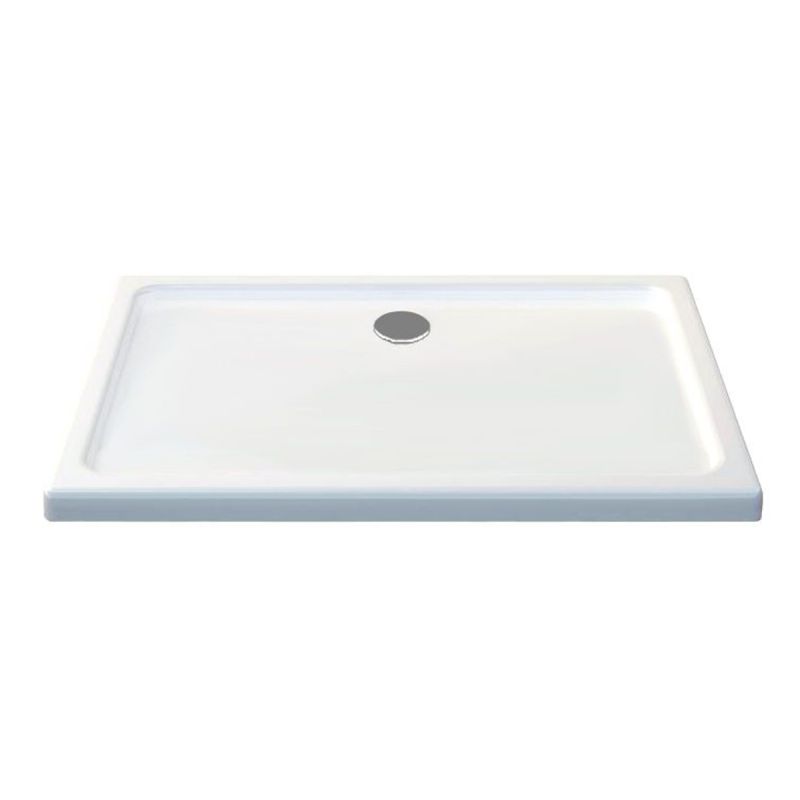 Cadita de dus EGO Arcadia, acril sanitar, forma dreptunghiulara, Alb, inaltime de 5 cm, dimensiuni 150 x 90 cm