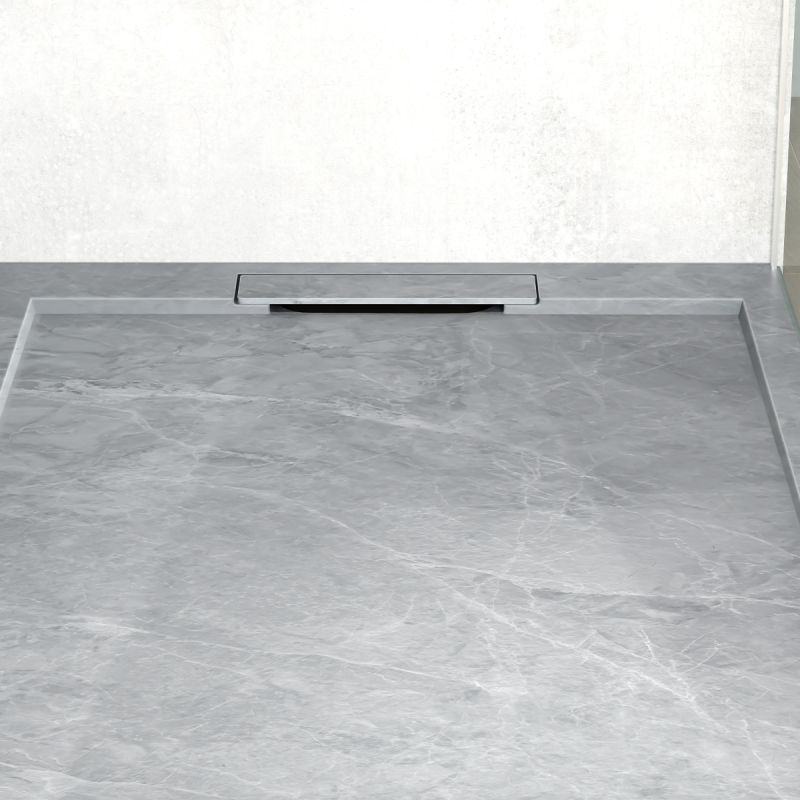 Cadita de dus, Gri Pietra, finisaj Marble Mat, compozit mineral, dimensiuni 100-160x70-90 cm, decupabila, Antonio