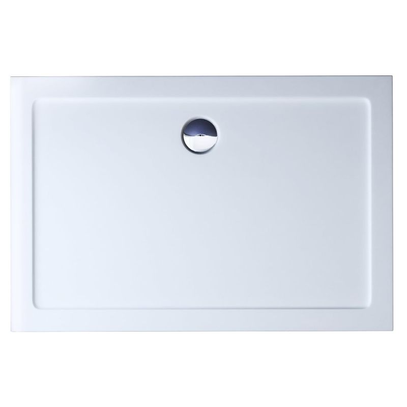 Cadita dreptunghiulara slim, 4 cm inaltime, sifon inclus, dimensiuni intre 80-90 x 100-160 cm, acril sanitar, EGO-FARO