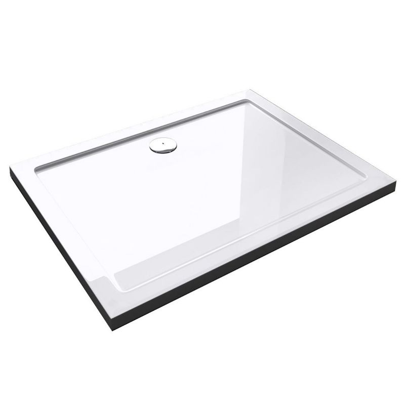 Cadita dreptunghiulara slim, 4 cm inaltime, sifon inclus, dimensiuni intre 80-90 x 100-160 cm, acril sanitar, EGO-FARO
