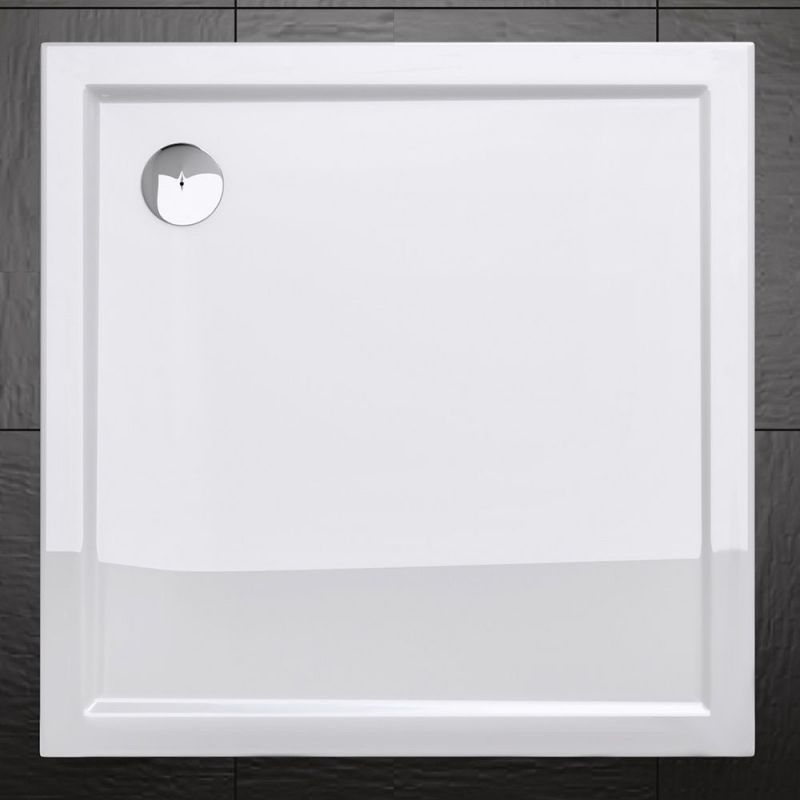 Cadita dus, acril, dimensiuni 90x90 si 100x100 cm, sifon inclus, inaltime 14 cm, EGO-F1H