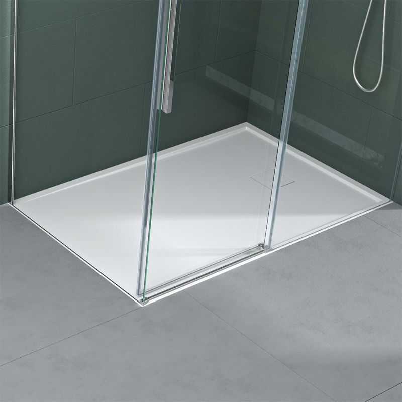 Cadita dus GEO8, compozit de marmura, rigola ascunsa, 5 cm inaltime, 80-90x120-140 cm