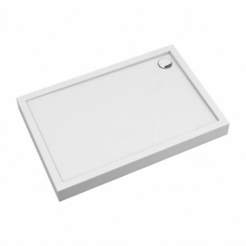 Cadita dus  OMNIRES CAMDEN, inaltime 12 cm, Alb lucios,acril sanitar, dimensiuni la alegere