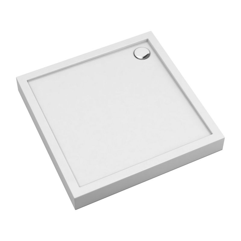 Cadita dus  OMNIRES CAMDEN, inaltime 12 cm, Alb lucios,acril sanitar, dimensiuni la alegere