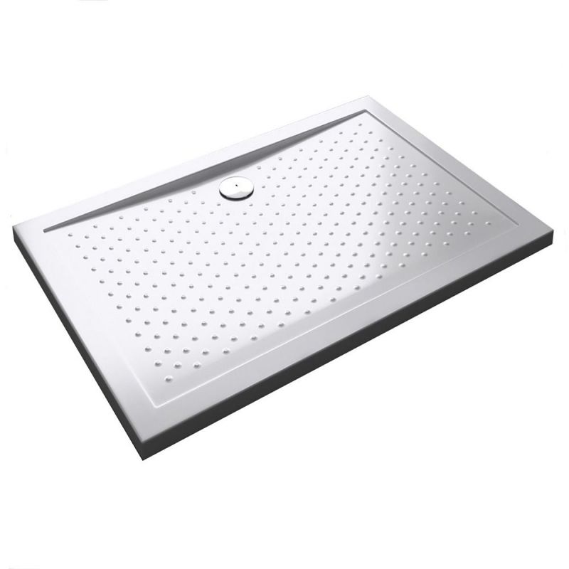Cadita dus Slim  EGO-L, 4 cm inaltime, acril sanitar pur, anti-derapant, latimi intre 75-80x100-110 cm