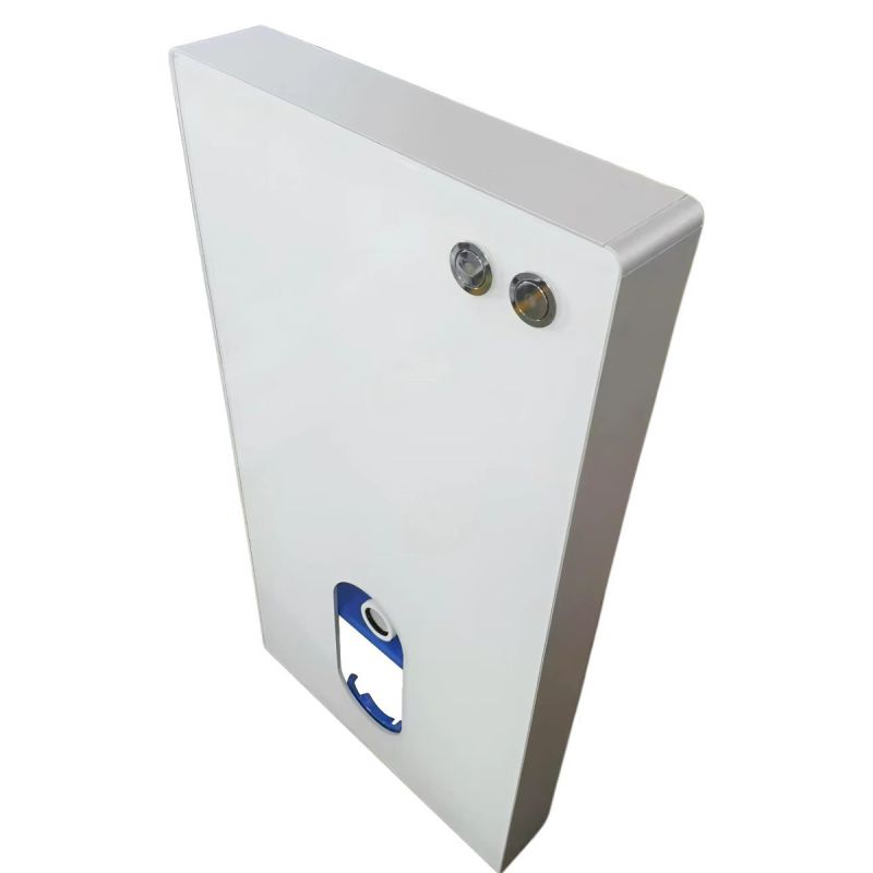 Cadru wc cu rezervor din sticla securizata alba, dimensiunea 50x103 cm , montaj pe podea, Ego-Lilium