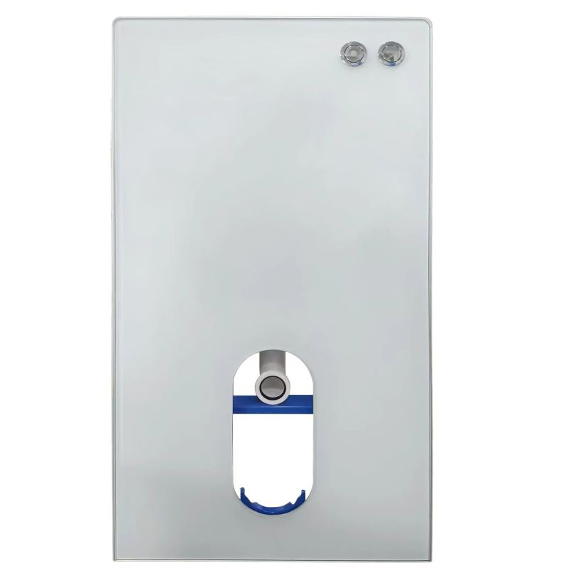 Cadru wc cu rezervor din sticla securizata alba, dimensiunea 50x103 cm , montaj pe podea, Ego-Lilium