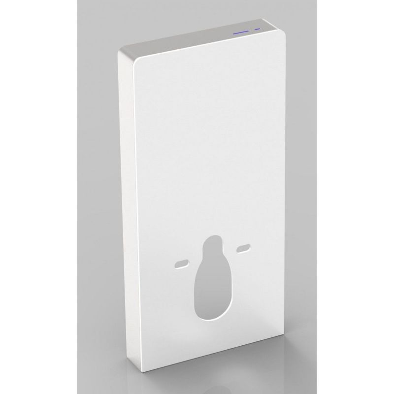 Cadru wc cu rezervor din sticla securizata alba, Senzor spalare, dimensiune 100x48 cm, montaj podea,Ego-Senna