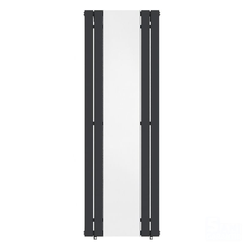 Calorifer decorativ din otel cu oglinda, Antracit, 4 elementi, 593 W, dimensiune 180x60 cm, Malvina